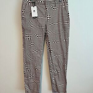 NWT PT Torino geometric print cropped trousers Size Italian 42 (us size 6)